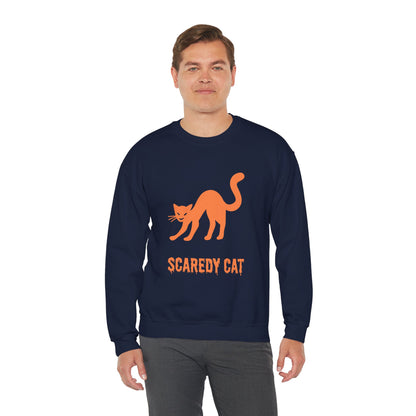 Scaredy Cat Sweatshirt – Arched Back Cat Crew Neck