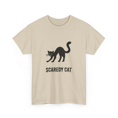 Scaredy Cat T-Shirt – Playful Cat Graphic Tee