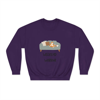 Weekend Warrior Sweatshirt – Lounging Cat Crew Neck