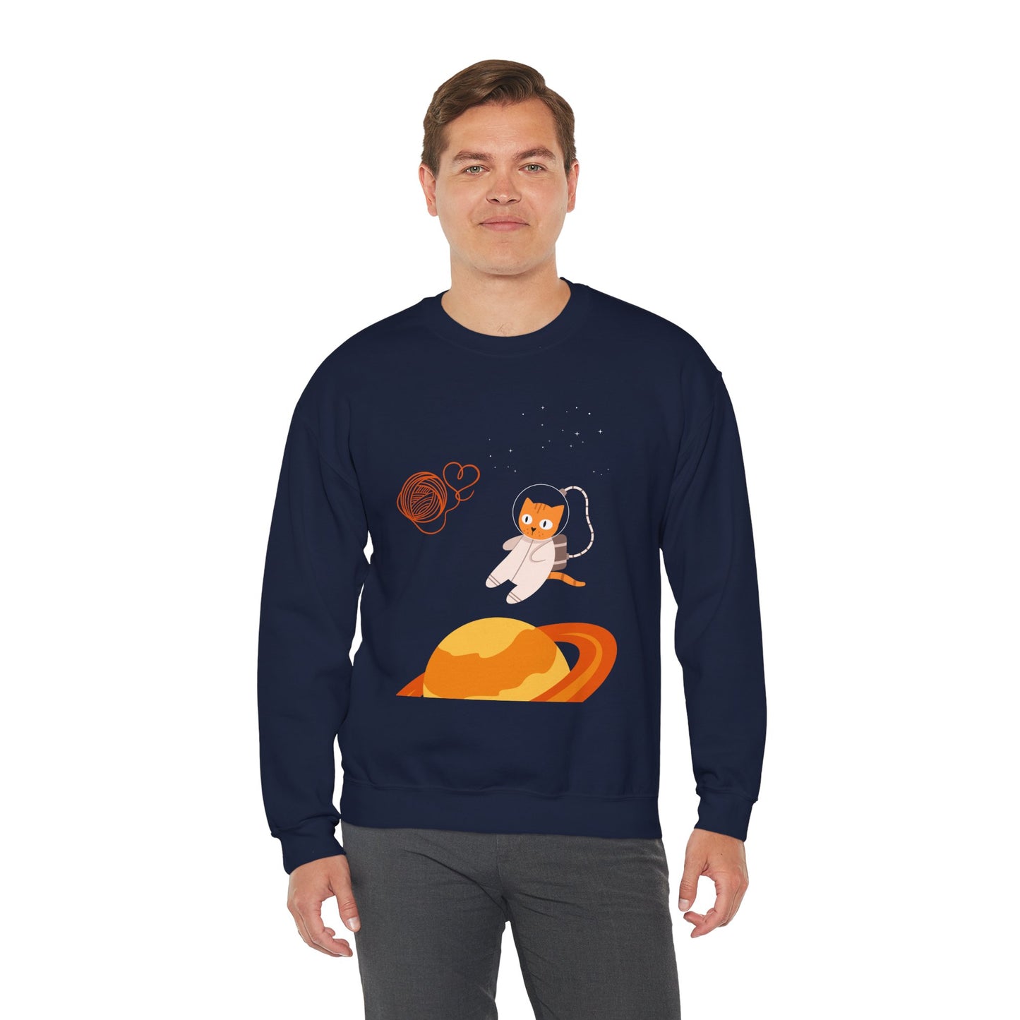 Lost in the Galaxy Sweatshirt – Cat in Space Crew Neck