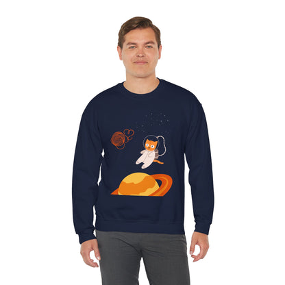 Lost in the Galaxy Sweatshirt – Cat in Space Crew Neck