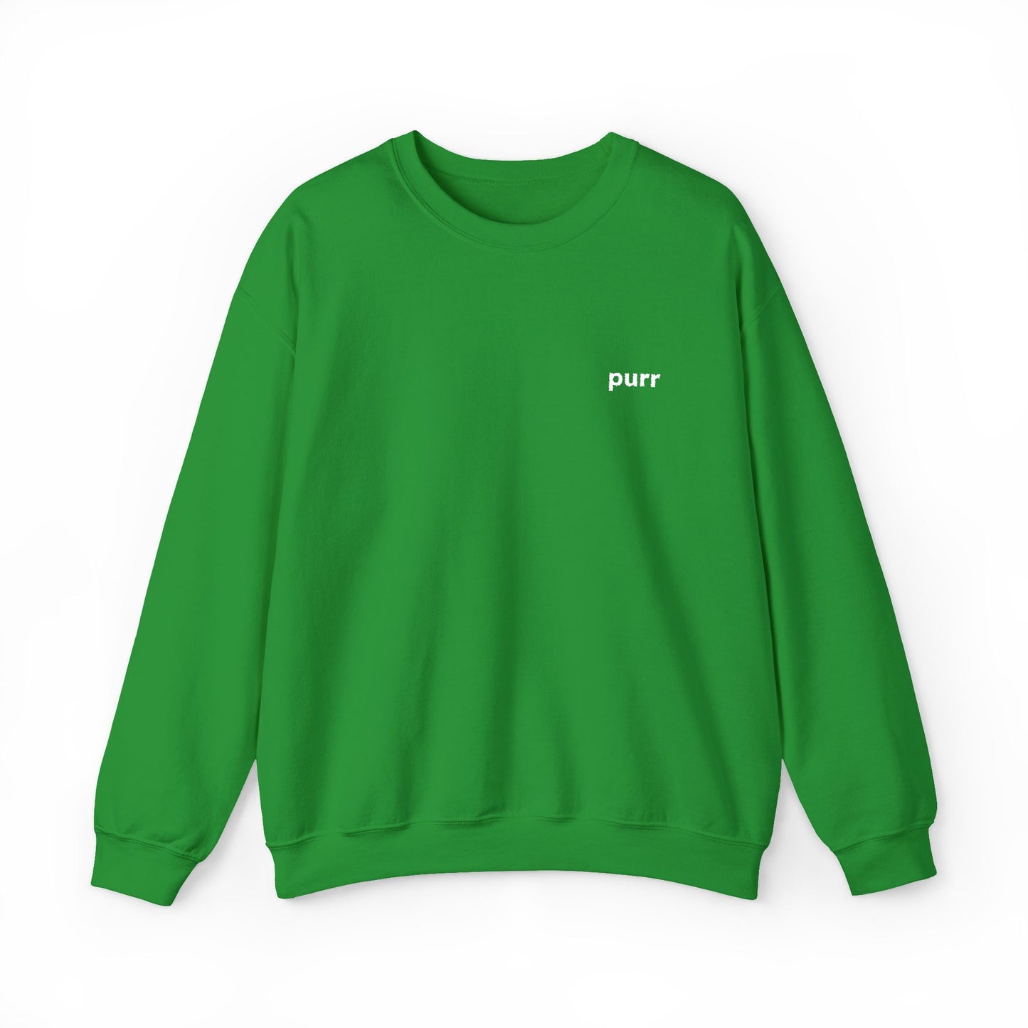 Purr Sweatshirt – Playful Embroidered Text Crew Neck