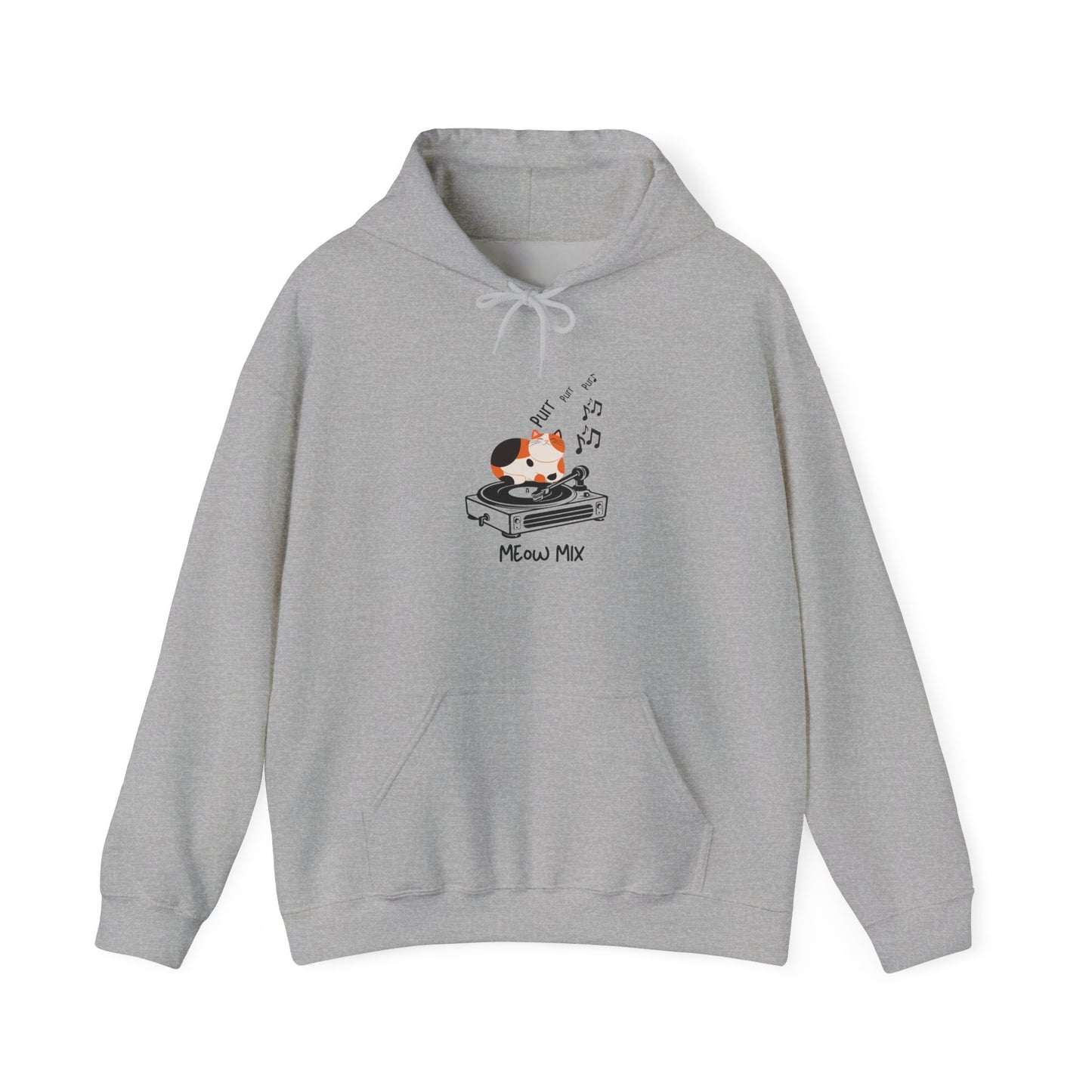 Meow Mix Hoodie – Cat and Music Lover Sweatshirt