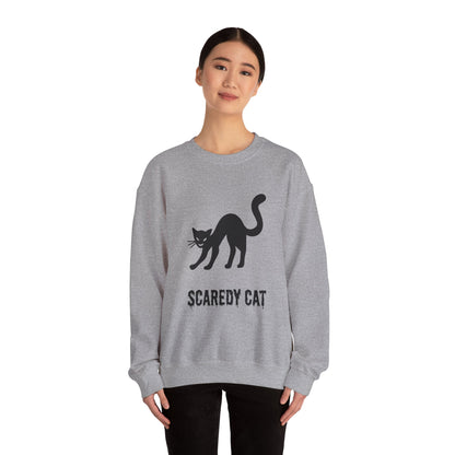 Scaredy Cat Sweatshirt – Arched Back Cat Crew Neck