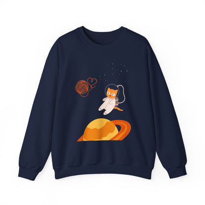 Lost in the Galaxy Sweatshirt – Cat in Space Crew Neck