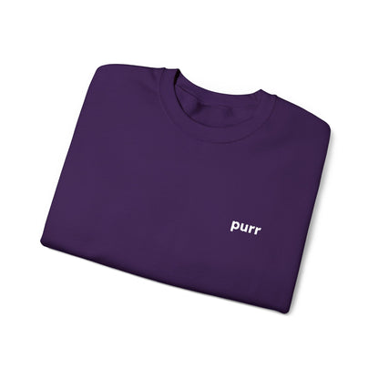 Purr Sweatshirt – Playful Embroidered Text Crew Neck