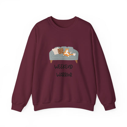 Weekend Warrior Sweatshirt – Lounging Cat Crew Neck