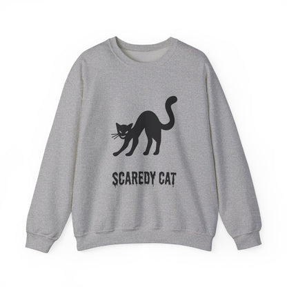 Scaredy Cat Sweatshirt – Arched Back Cat Crew Neck