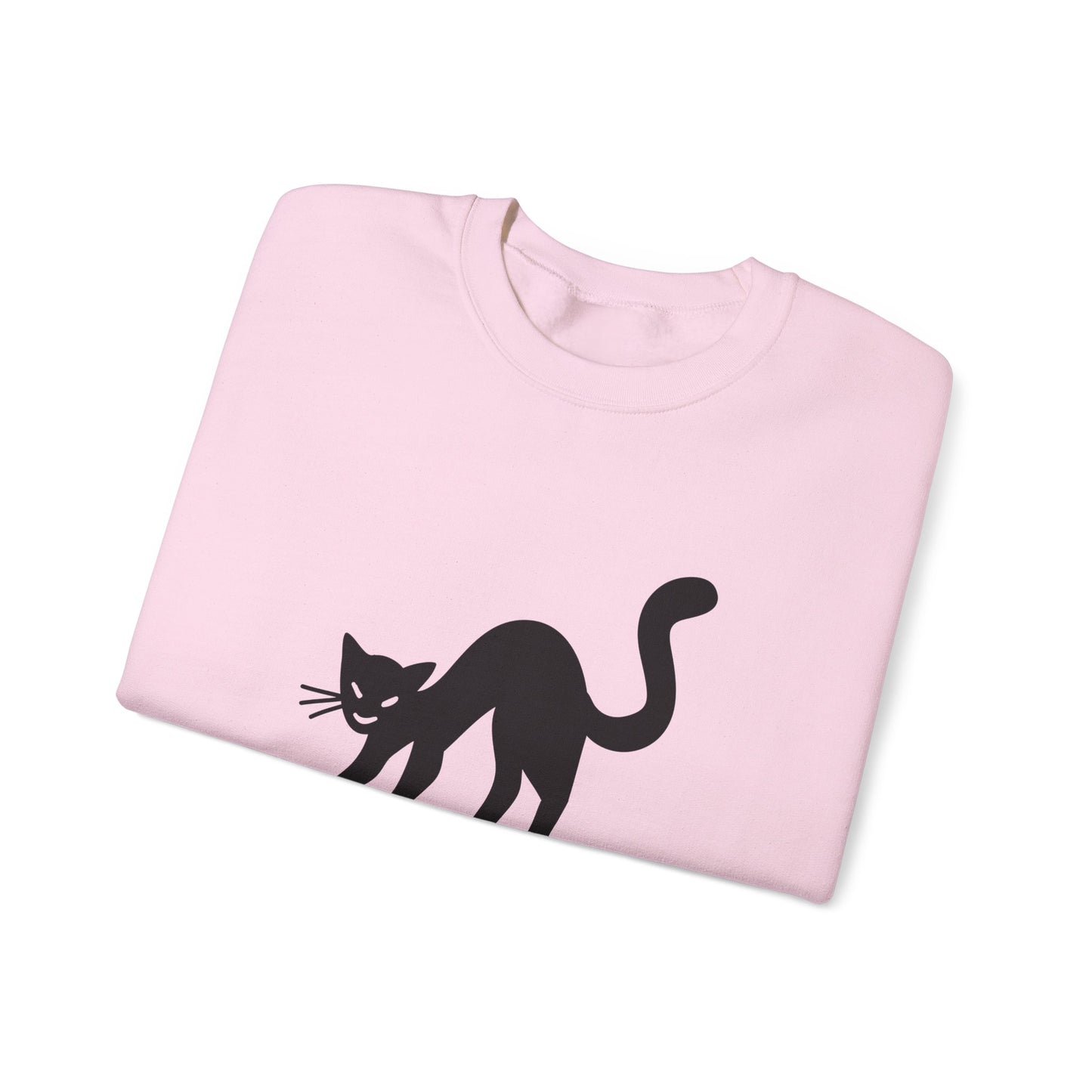 Scaredy Cat Sweatshirt – Arched Back Cat Crew Neck