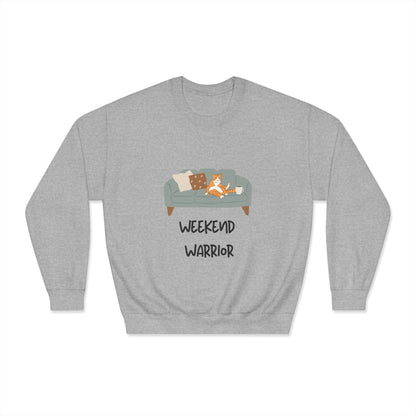 Weekend Warrior Sweatshirt – Lounging Cat Crew Neck