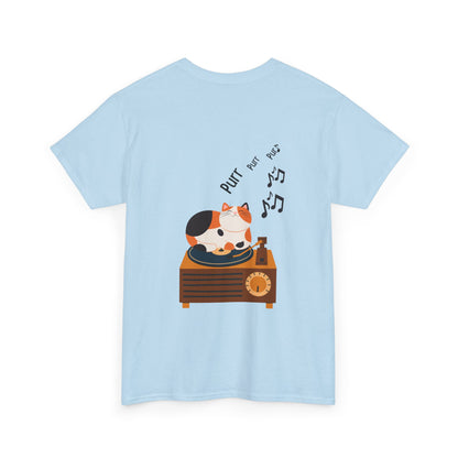 Meow Mix T-Shirt – Cat on Record Player Music Tee