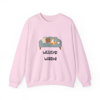 Weekend Warrior Sweatshirt – Lounging Cat Crew Neck