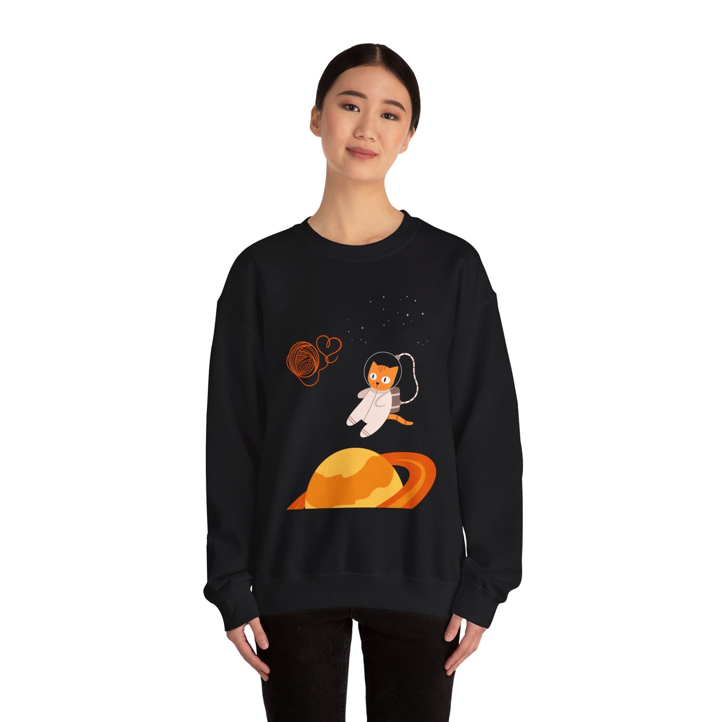 Lost in the Galaxy Sweatshirt – Cat in Space Crew Neck