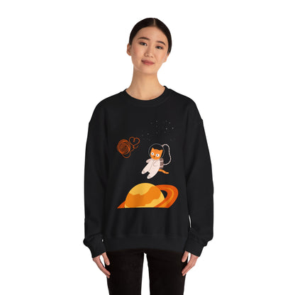 Lost in the Galaxy Sweatshirt – Cat in Space Crew Neck