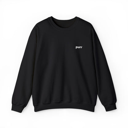 Purr Sweatshirt – Playful Embroidered Text Crew Neck