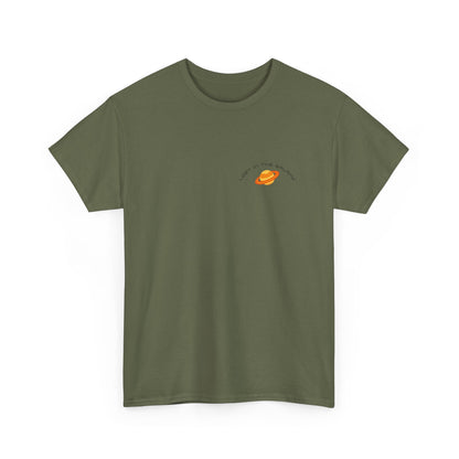 Lost in the Galaxy T-Shirt – Floating Space Cat Yarn Tee