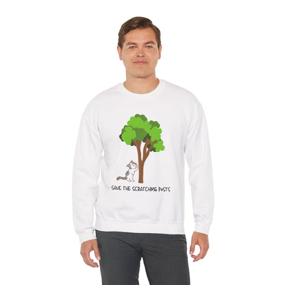Tree Scratcher Sweatshirt – Cat & Tree Earth Day Crew Neck