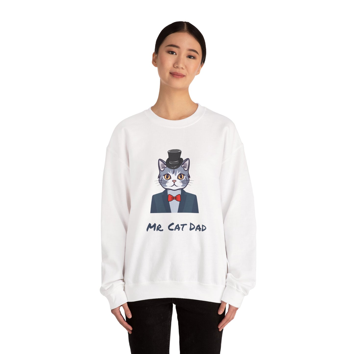 Mr. Cat Dad Sweatshirt – Logo Crew Neck for Cat Lovers