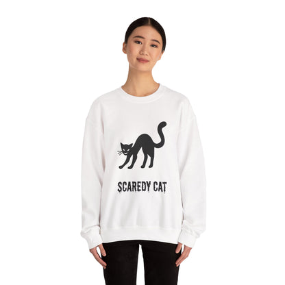 Scaredy Cat Sweatshirt – Arched Back Cat Crew Neck