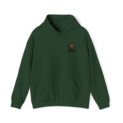 I Love Cat Moms Hoodie – Embroidered Text Pullover