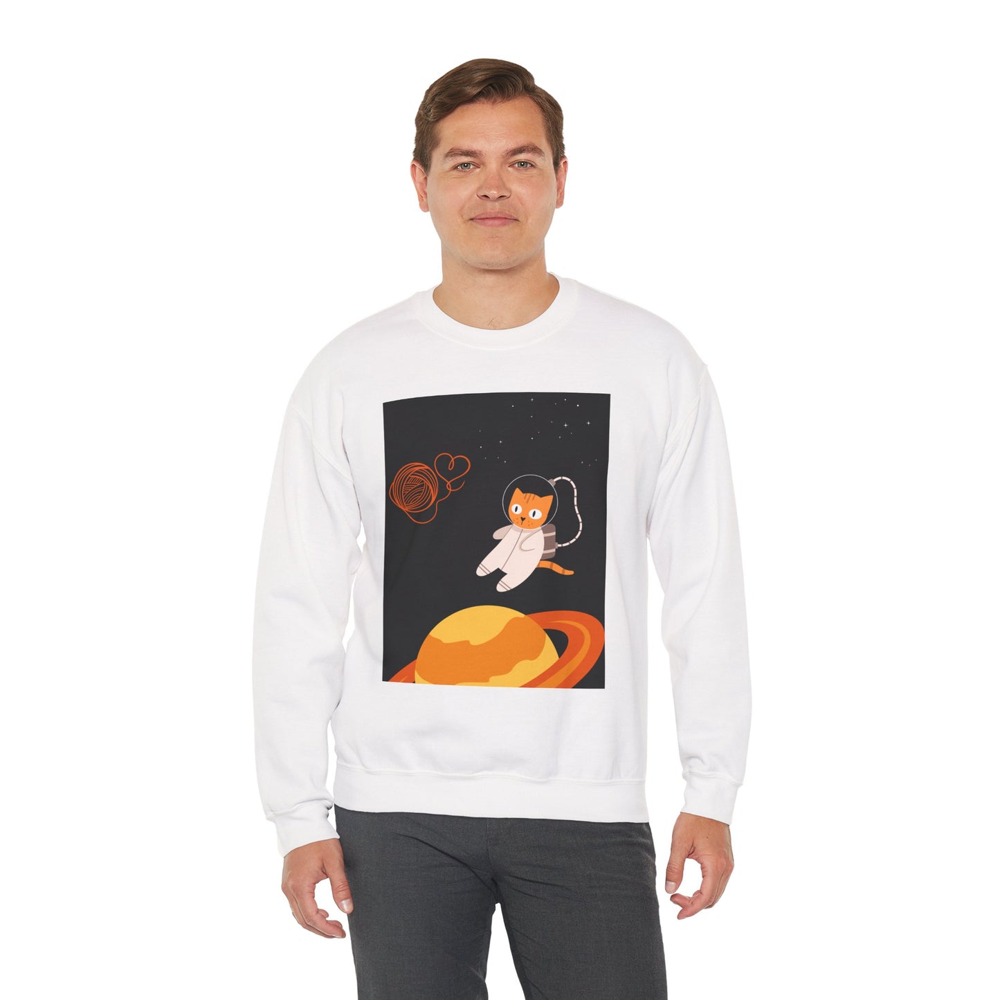 Lost in the Galaxy Sweatshirt – Cat in Space Crew Neck