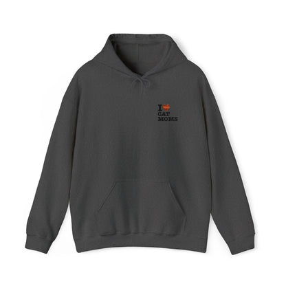 I Love Cat Moms Hoodie – Embroidered Text Pullover