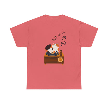Meow Mix T-Shirt – Cat on Record Player Music Tee