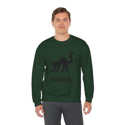 Scaredy Cat Sweatshirt – Arched Back Cat Crew Neck