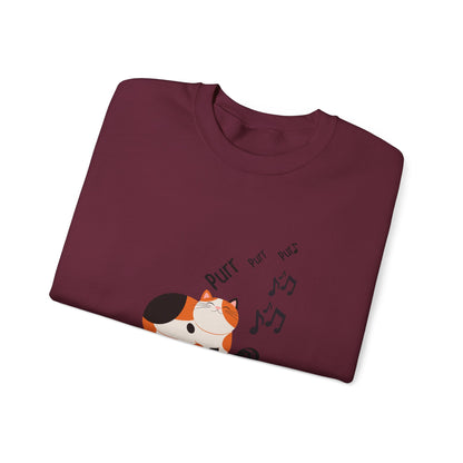 Meow Mix Sweatshirt – Cat on Record Player Crew Neck