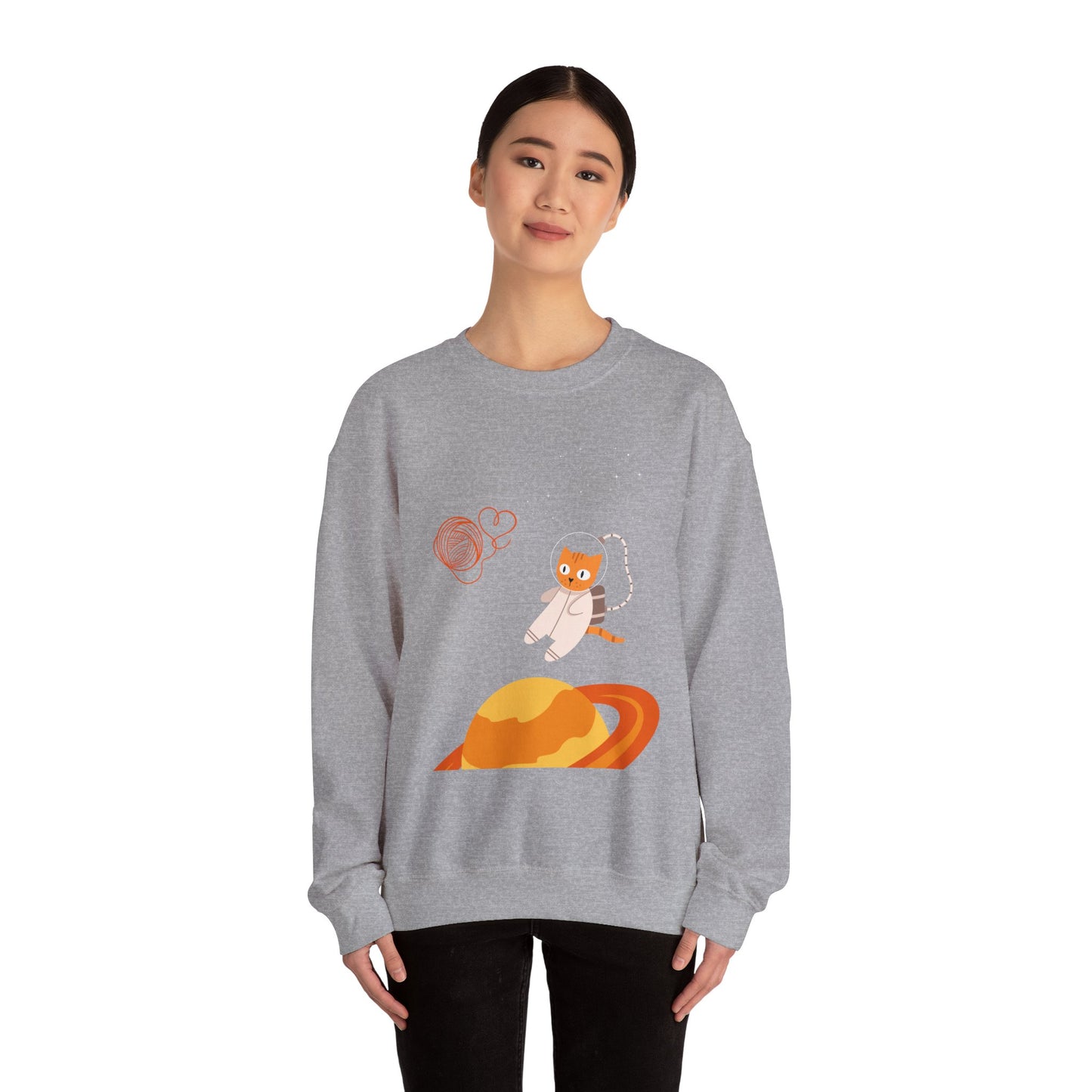 Lost in the Galaxy Sweatshirt – Cat in Space Crew Neck