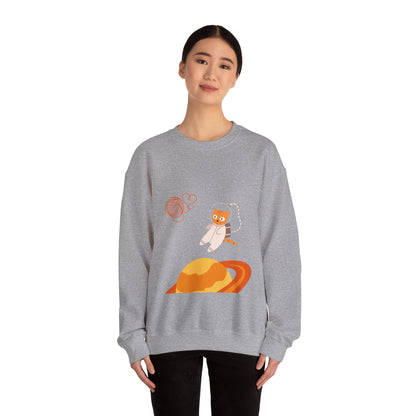 Lost in the Galaxy Sweatshirt – Cat in Space Crew Neck