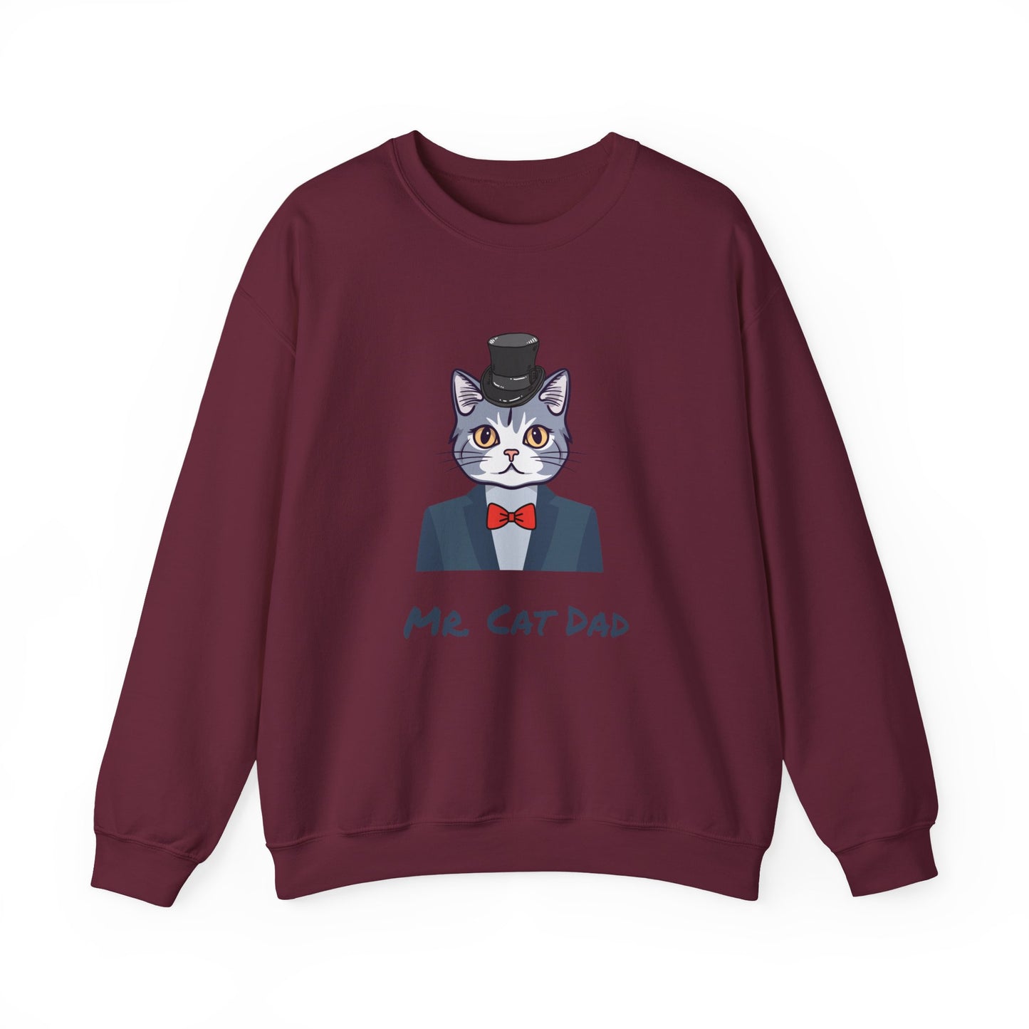 Mr. Cat Dad Sweatshirt – Logo Crew Neck for Cat Lovers