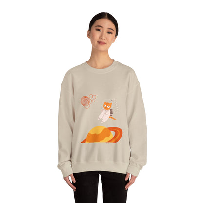 Lost in the Galaxy Sweatshirt – Cat in Space Crew Neck