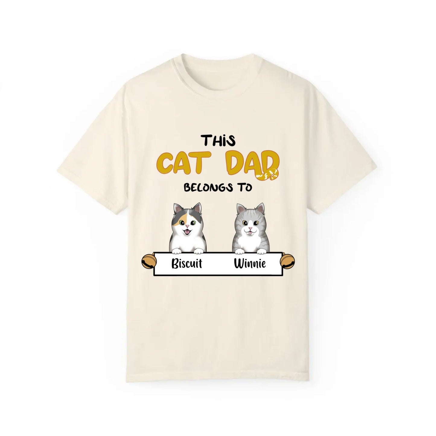 This Cat Dad Belongs To - Personalized Cat Dad T-Shirt