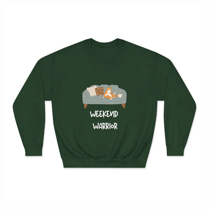 Weekend Warrior Sweatshirt – Lounging Cat Crew Neck