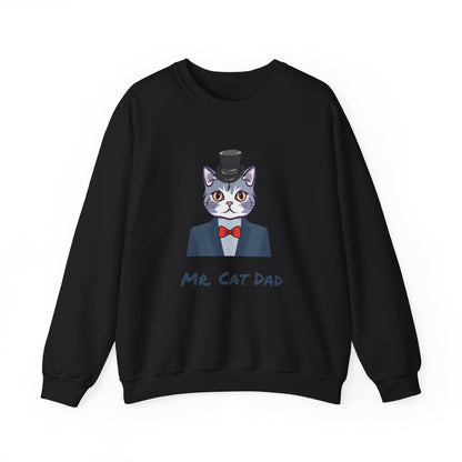 Mr. Cat Dad Sweatshirt – Logo Crew Neck for Cat Lovers