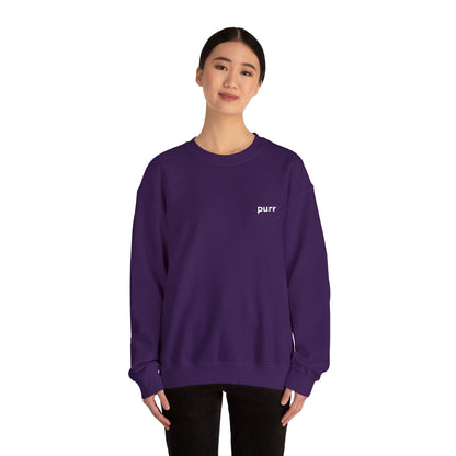 Purr Sweatshirt – Playful Embroidered Text Crew Neck