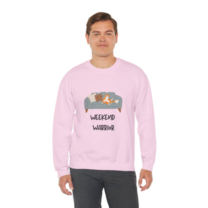 Weekend Warrior Sweatshirt – Lounging Cat Crew Neck