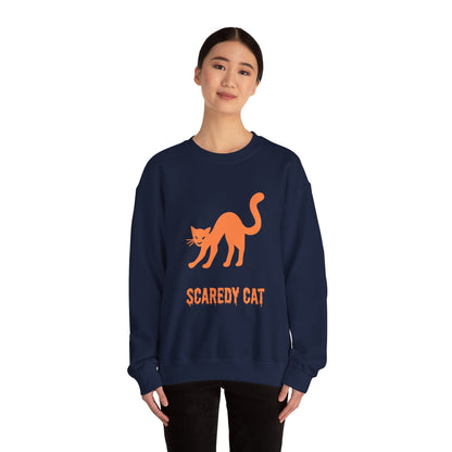 Scaredy Cat Sweatshirt – Arched Back Cat Crew Neck