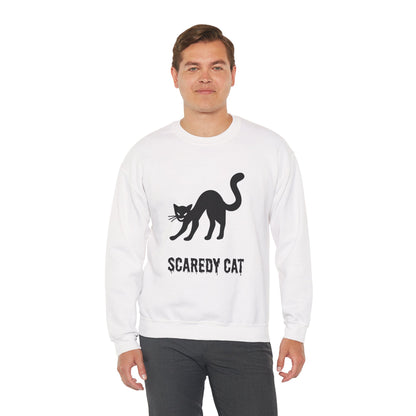 Scaredy Cat Sweatshirt – Arched Back Cat Crew Neck