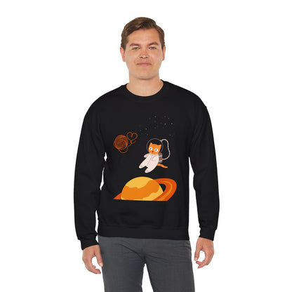 Lost in the Galaxy Sweatshirt – Cat in Space Crew Neck