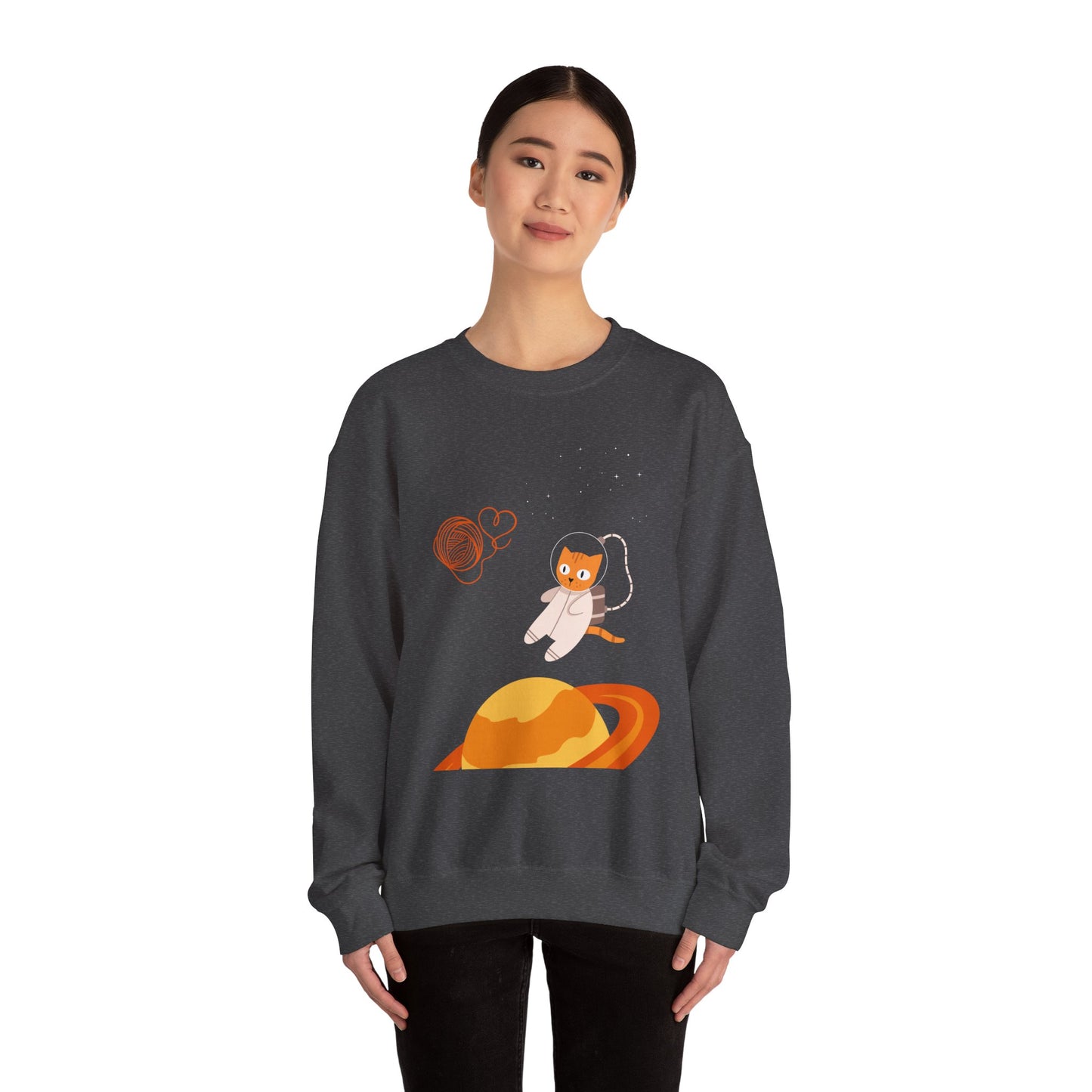 Lost in the Galaxy Sweatshirt – Cat in Space Crew Neck