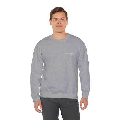 The Cat Father Sweatshirt – Embroidered Text Crew Neck