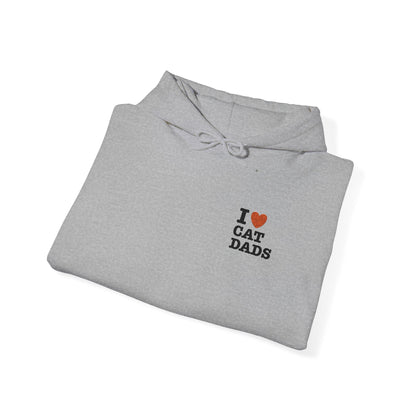 I Love Cat Dads Hoodie – Embroidered Text Pullover