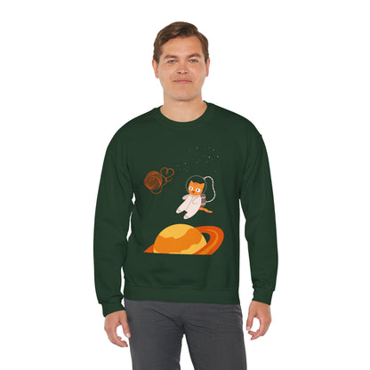 Lost in the Galaxy Sweatshirt – Cat in Space Crew Neck