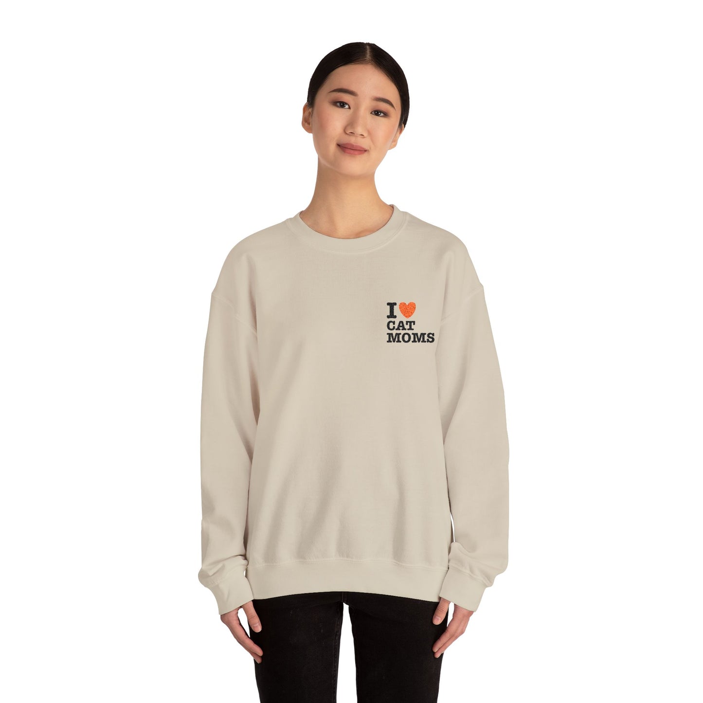 I Love Cat Moms Sweatshirt – Bold Statement Crew Neck