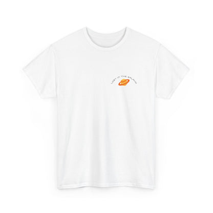 Lost in the Galaxy T-Shirt – Floating Space Cat Yarn Tee
