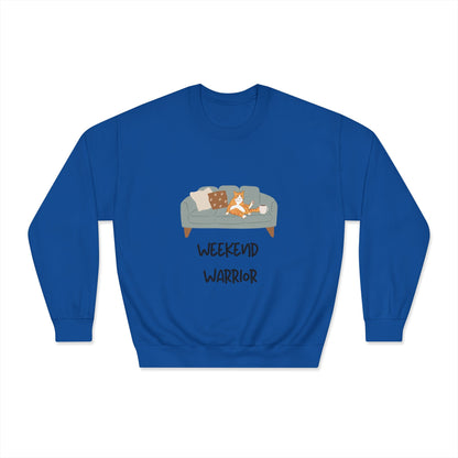 Weekend Warrior Sweatshirt – Lounging Cat Crew Neck