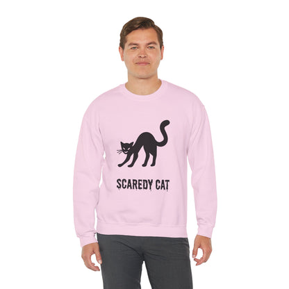 Scaredy Cat Sweatshirt – Arched Back Cat Crew Neck