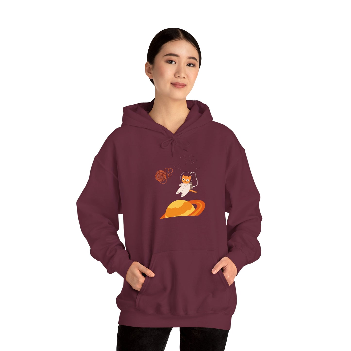 Lost in the Galaxy Hoodie – Space Cat-Inspired Sweatshirt